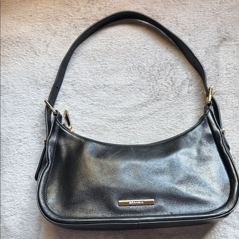Brahmin Black Leather Shoulder Bag